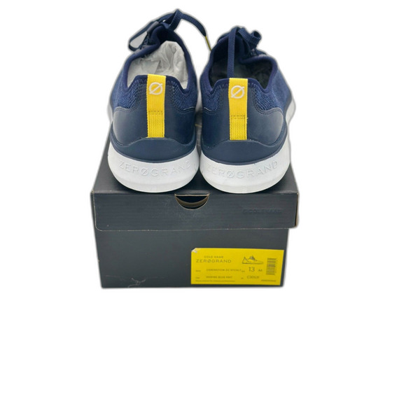 Cole Haan ZeroGrand Slip-On Sneakers Men’s Size 13 Navy with Yellow Accents NWT - Picture 2 of 5